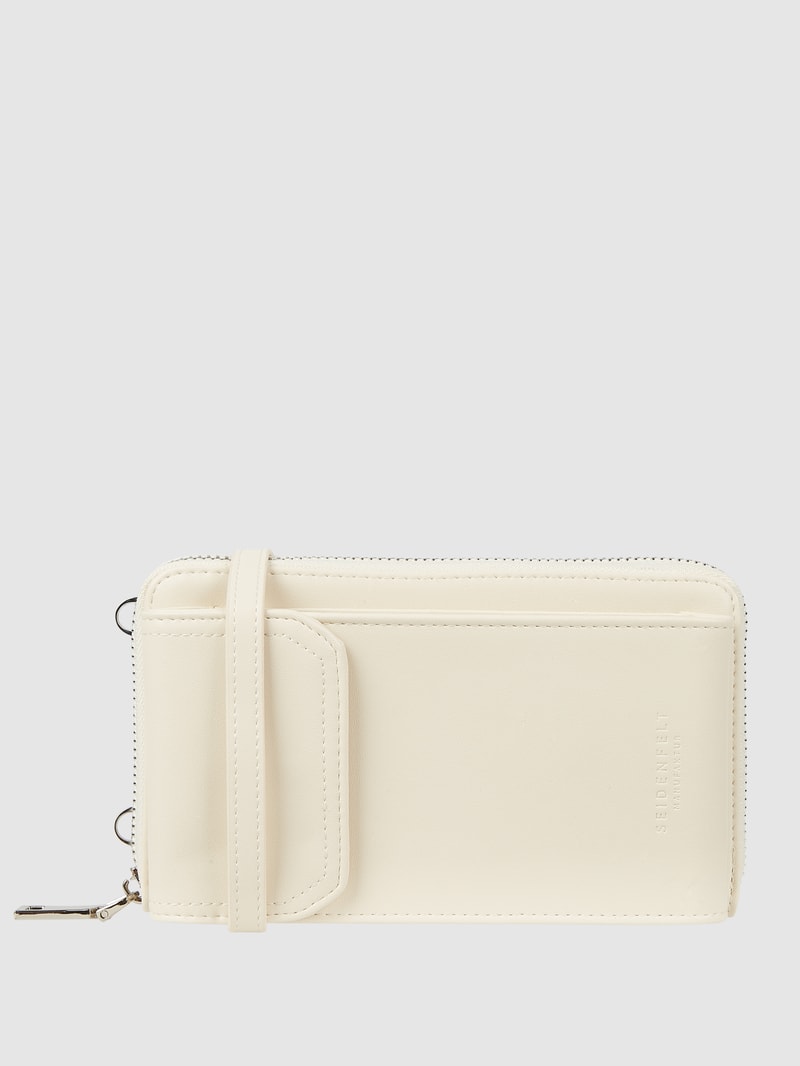 Handytasche in Leder-Optik in ecru