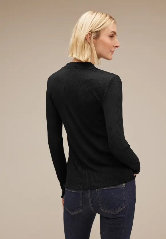 Street One Langarmshirt in Feinripp