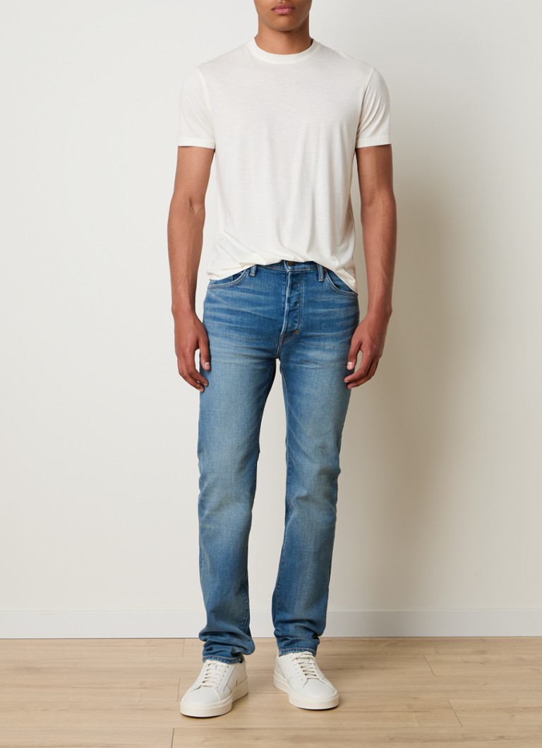 Τζιν Tom Ford Slim Fit με σχέδιο μεσαίου πλυσίματος