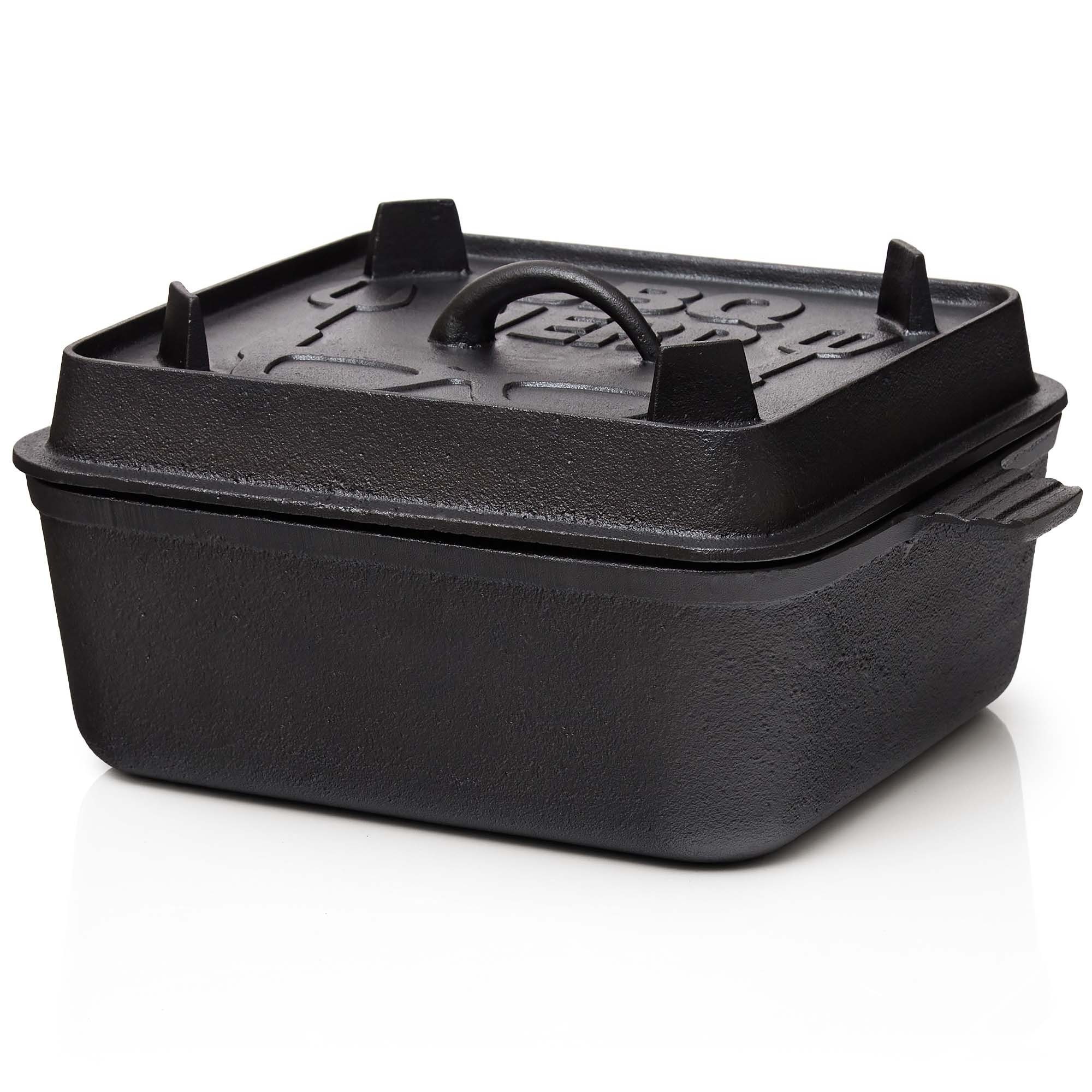 BBQ Nerd Brotbackform, Dutch Oven Brottopf - Kastenform mit Deckel , Brotbackform