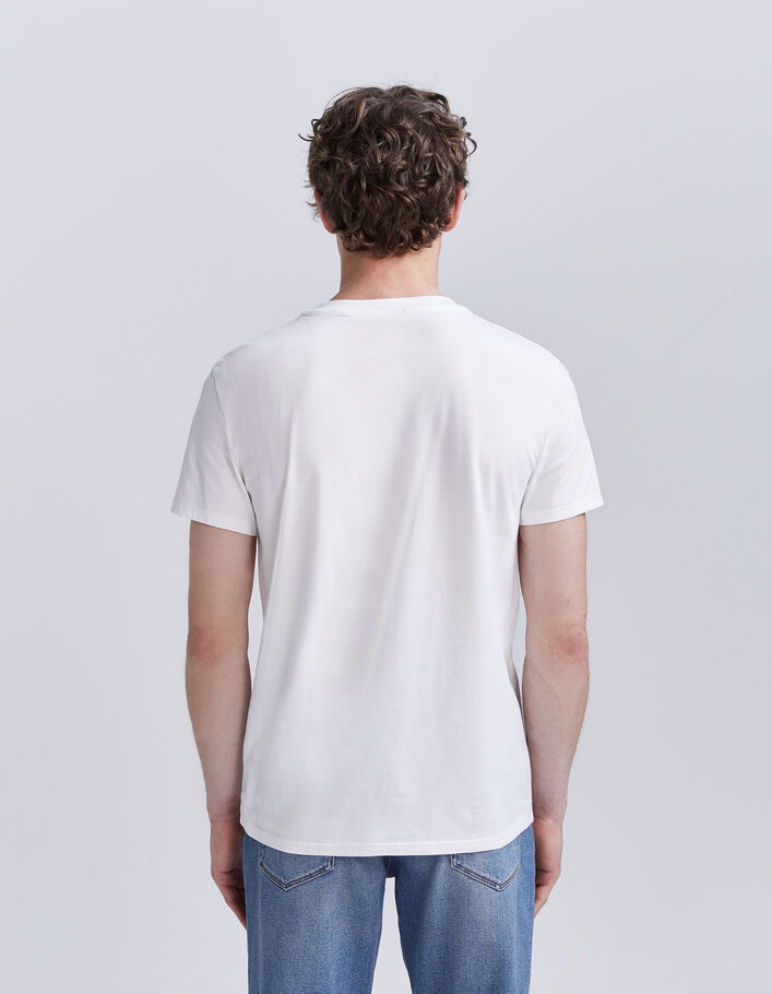 T-shirt blanc visuel gang en costumes Homme