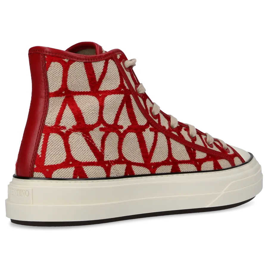 Valentino Garavani - Sneaker high TOTALOOP Canvas - beige