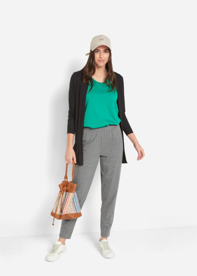 Leichte Schlupfhose mit High-Waist-Bequembund, 2er-Pack
