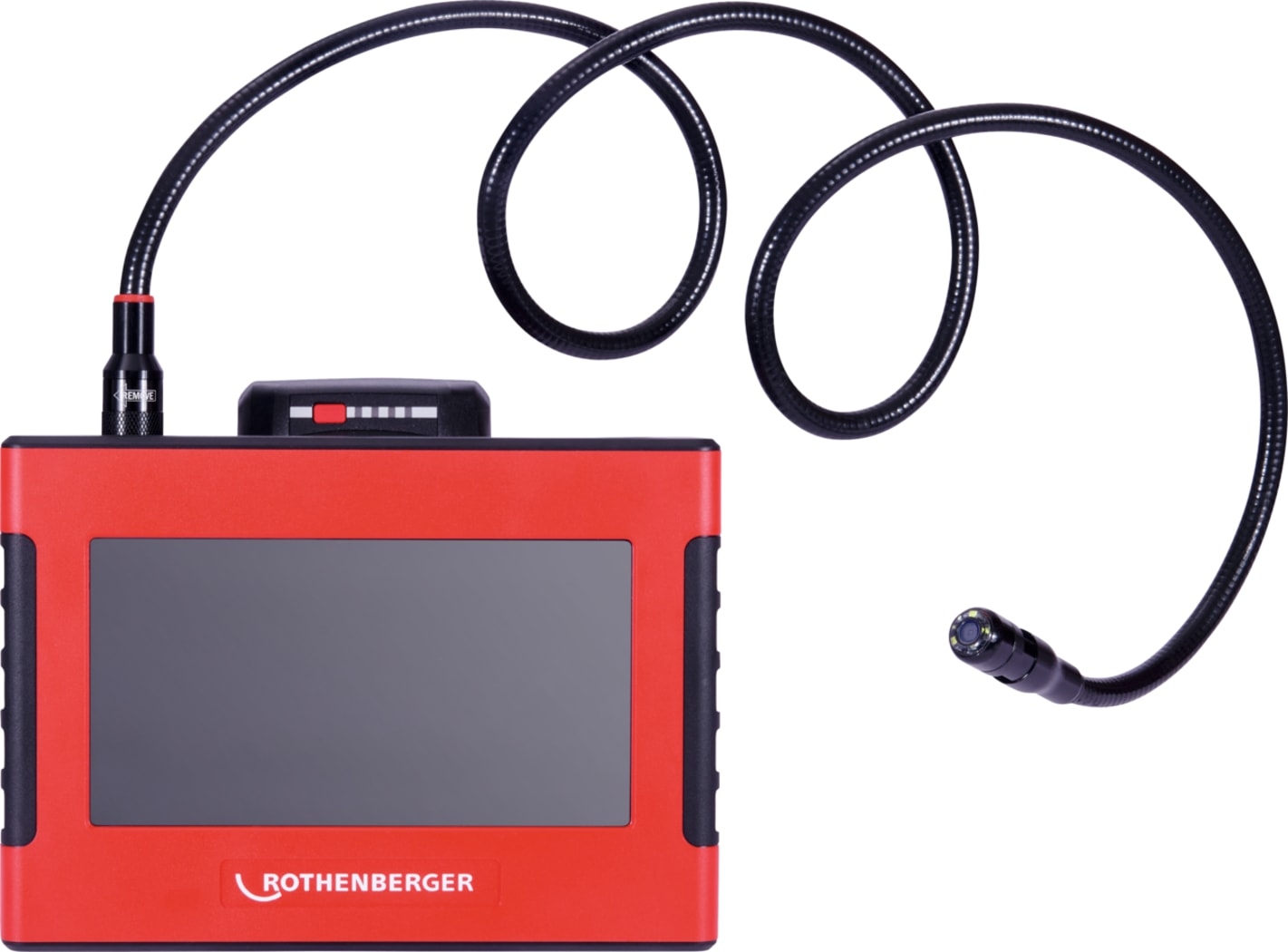 Rothenberger 1000005076 ROCAM MINI HD en Modulis 20/16 HD – CAS tikrinimo kamerų rinkinys 16 m laidas 1x 2.0Ah 18V en įkroviklis