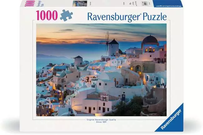 Puzzle 1000 Teile - Abend über Santorini