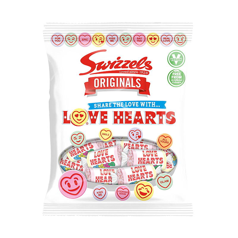 Swizzels Love hearts mini bag 170 g