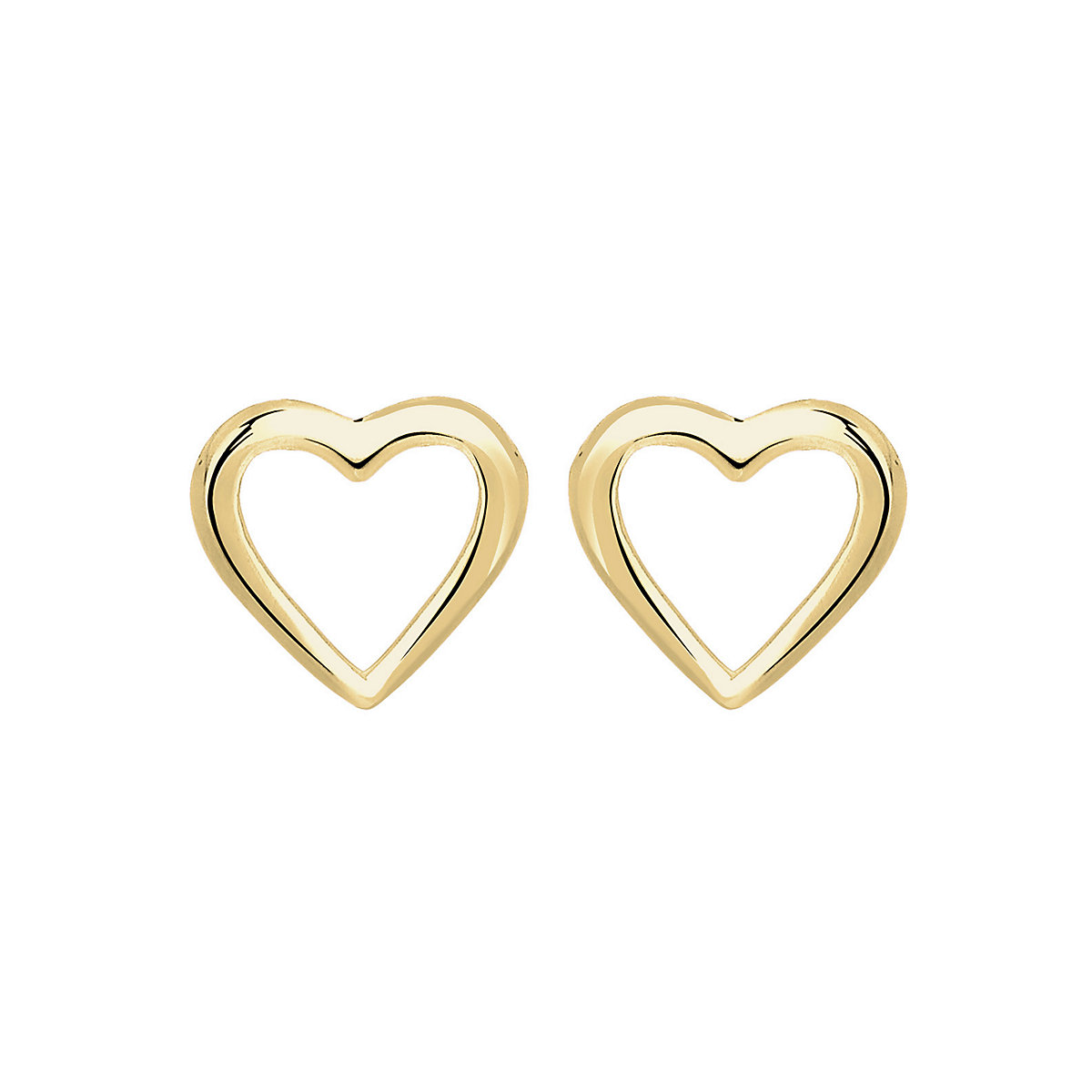 Ohrringe Kinder Herz Basic Filigran 375 Gelbgold Ohrstecker für Mädchen