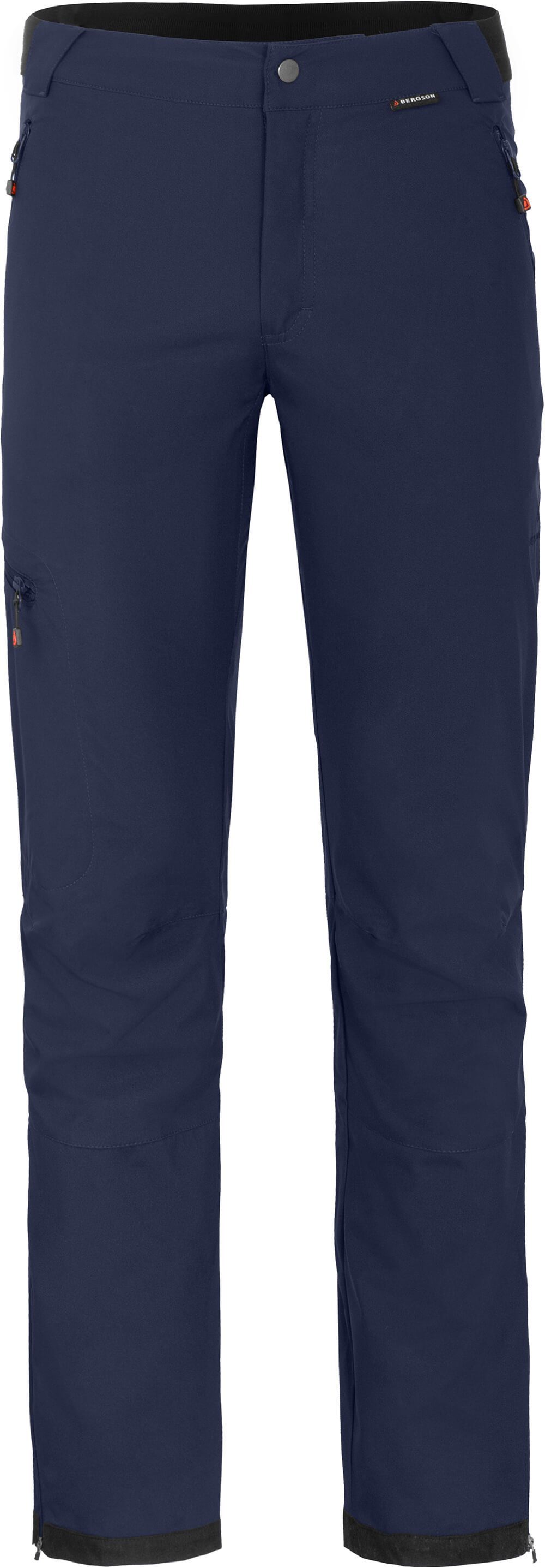 Bergson Outdoorhose KALLE COMFORT Herren Softshellhose, winddicht, strapazierfähig, Normalgrößen, peacoat blau