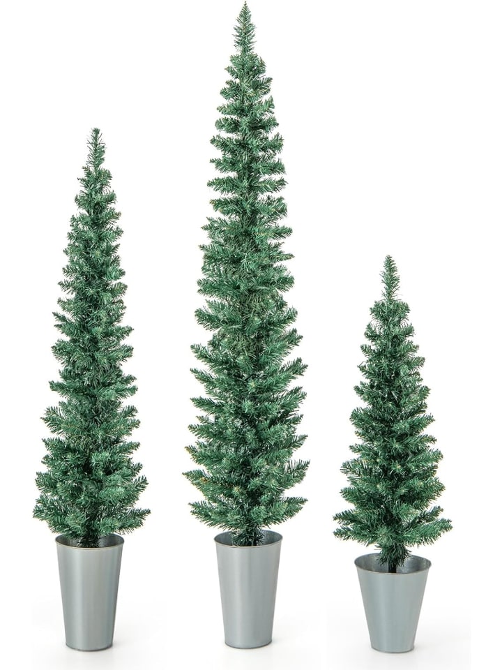 COSTWAY Künstliche Weihnachtsbäume 3 tlg. Set in Grün günstig kaufen 150 cm