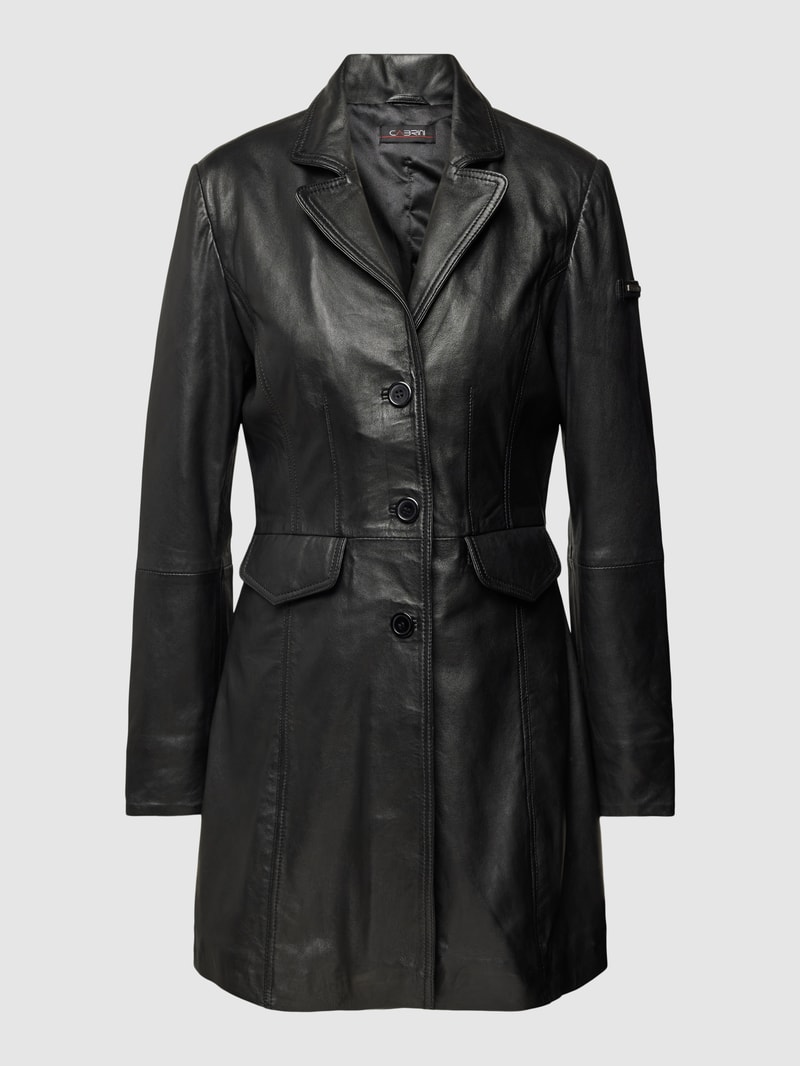 Jacke in Leder-Optik in black