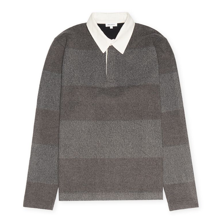 Norse Projects Ruben Brushed Jersey Rugby LS Polo espresso