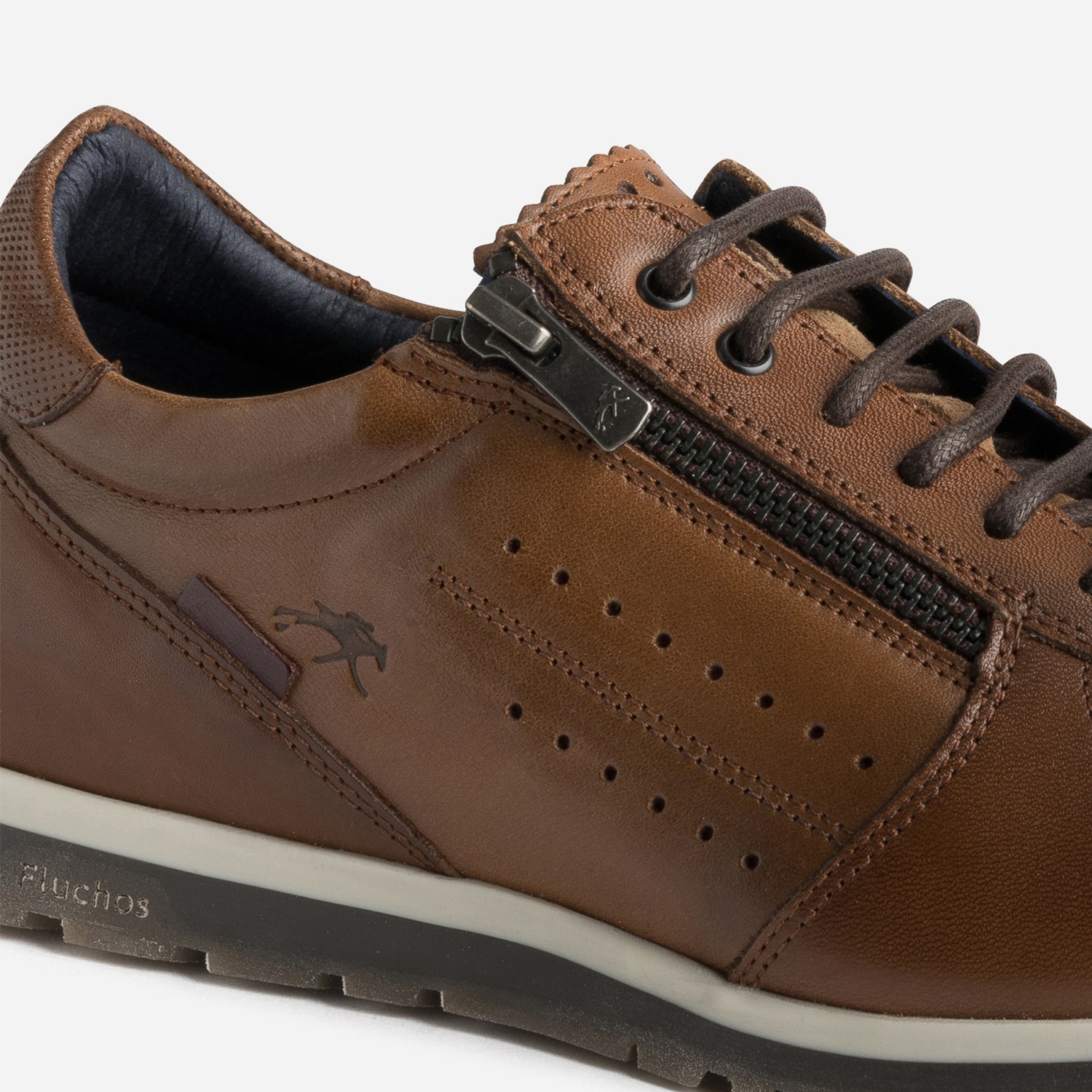 Tennis FLUCHOS marron en cuir