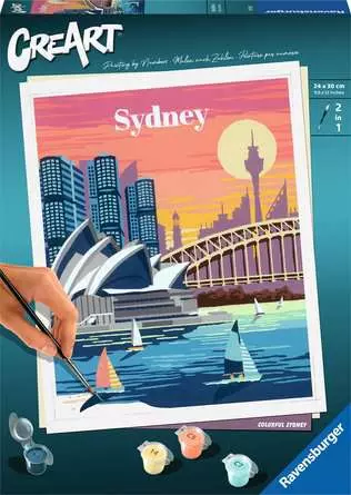 CreArt Farbenfrohes Sydney - Malen nach Zahlen für Erwachsene