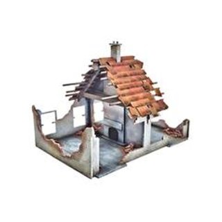 Destroyed Single-Storey Semi (28mm)
