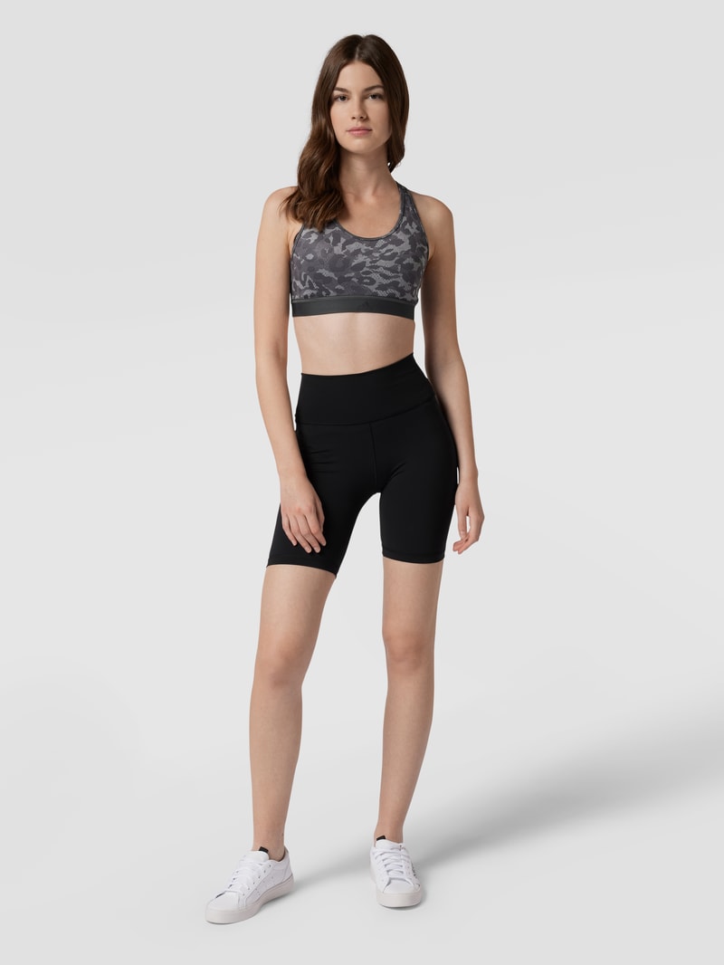 Bralette mit Logo-Bund in hellgrau meliert