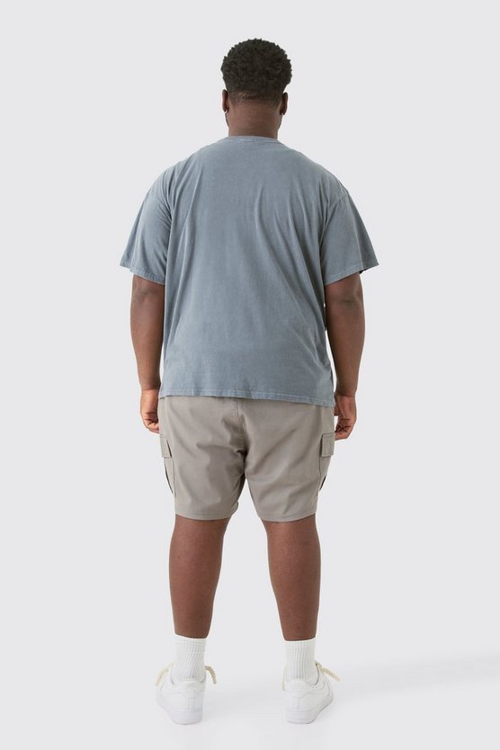 Plus zerrissenes Oversize T-Shirt mit Milano-Print