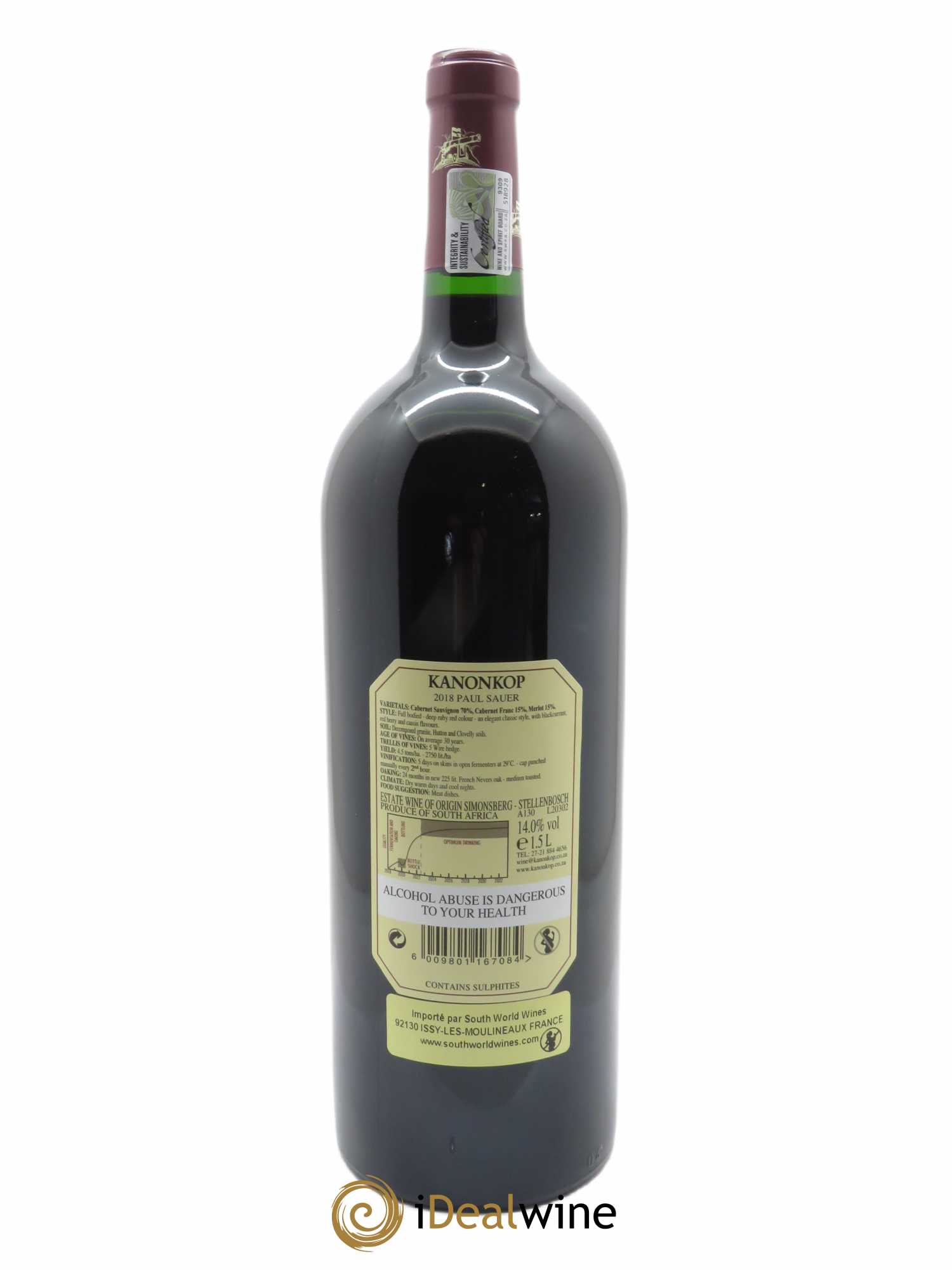 Stellenbosch Kanonkop Paul Sauer  2018 - Lot de 1 Magnum