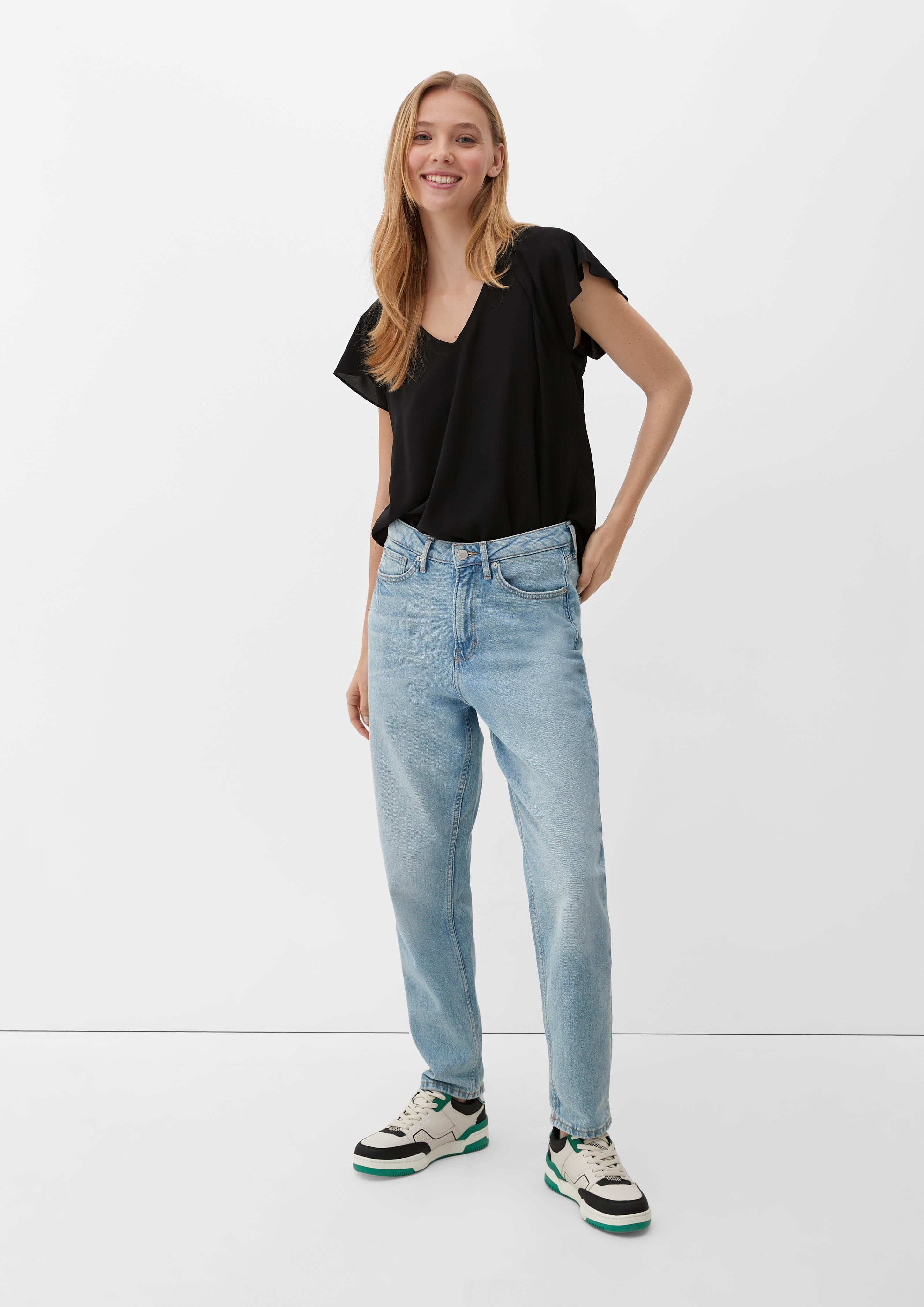 Viskosebluse mit V-Ausschnitt  2132616-9999