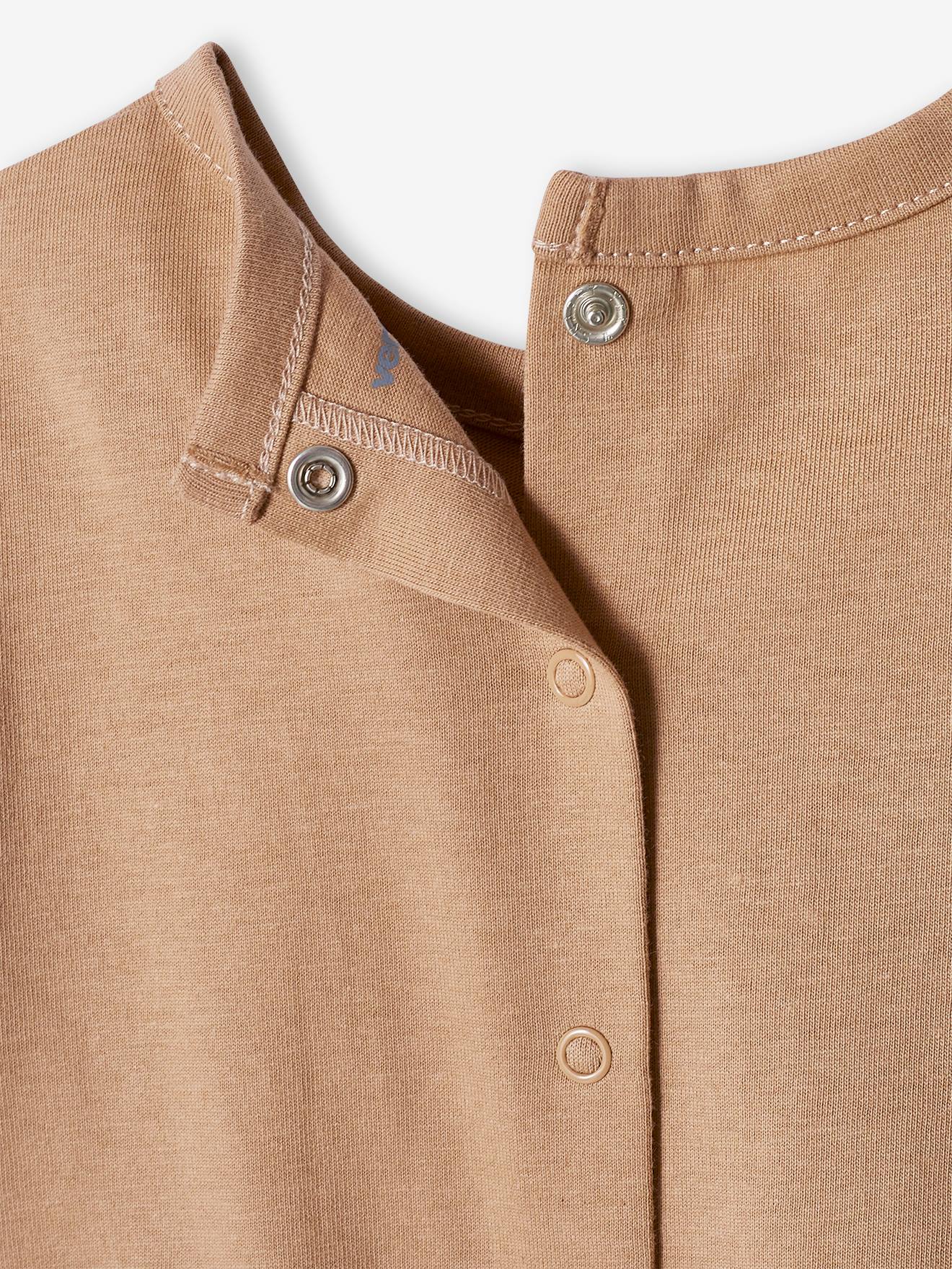 Lot de 2 T-shirts basics bébé manches courtes taupe