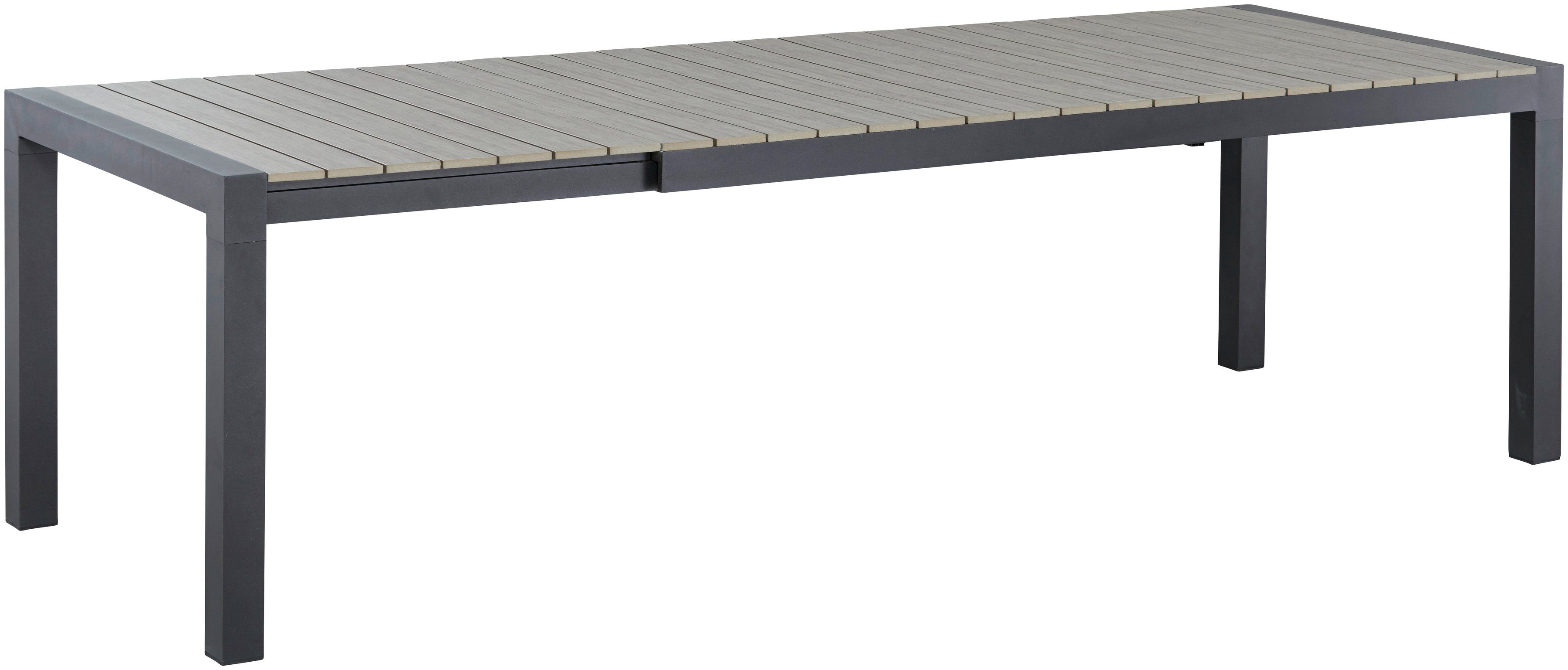 KONIFERA Garten-Essgruppe Alva, (Set, 13-tlg., Alu, Polyrattan), 6x Stuhl, 1 Tisch ausziehbar 205-275 cm
