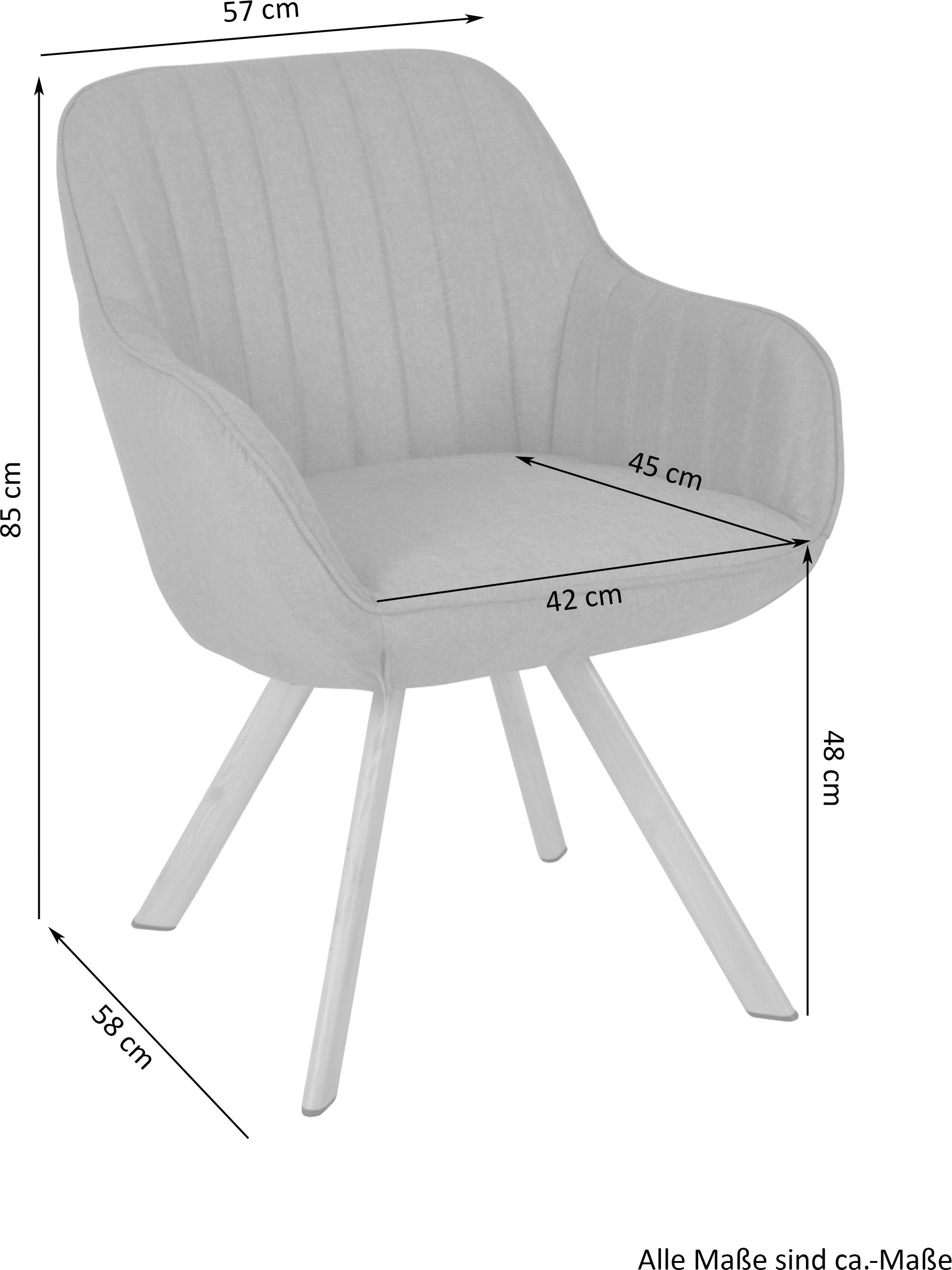 Homexperts Esszimmerstuhl Carlo (Set, 2 St), Drehstuhl, Bezug in Cord oder Kunstleder