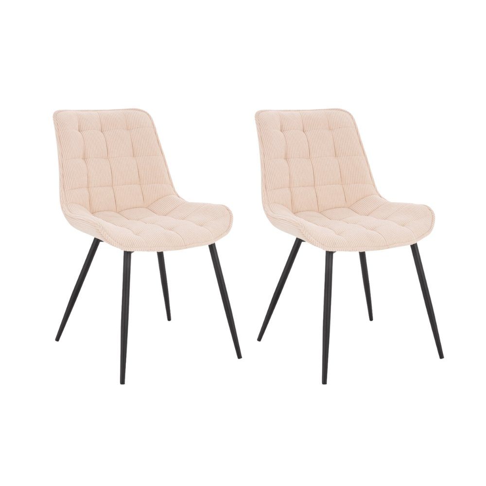 HOME DELUXE Esszimmerstuhl Polsterstuhl 2er - 8er Set IKALO (2 St), Gestell aus Metall, Küchenstuhl