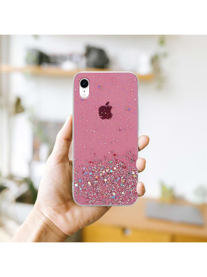cadorabo Hülle für Apple iPhone XR Glitter in Rosa mit Glitter günstig kaufen iPhone XR
