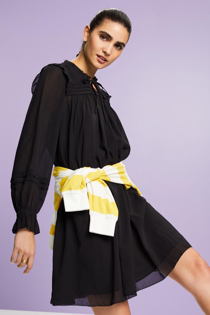 Crêpe-Chiffon-Minikleid