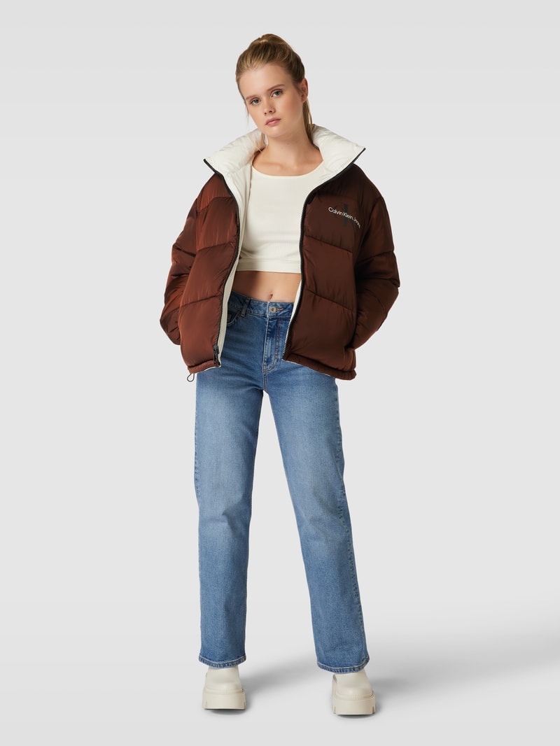Oversized Wendejacke mit Steppnähten in offwhite