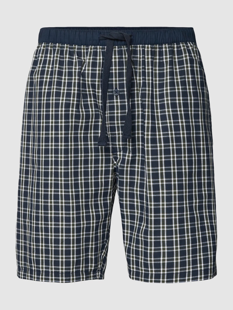 Pyjama-Shorts aus Baumwolle mit Karomuster Modell 'DAKOTA' in dunkelgrün
