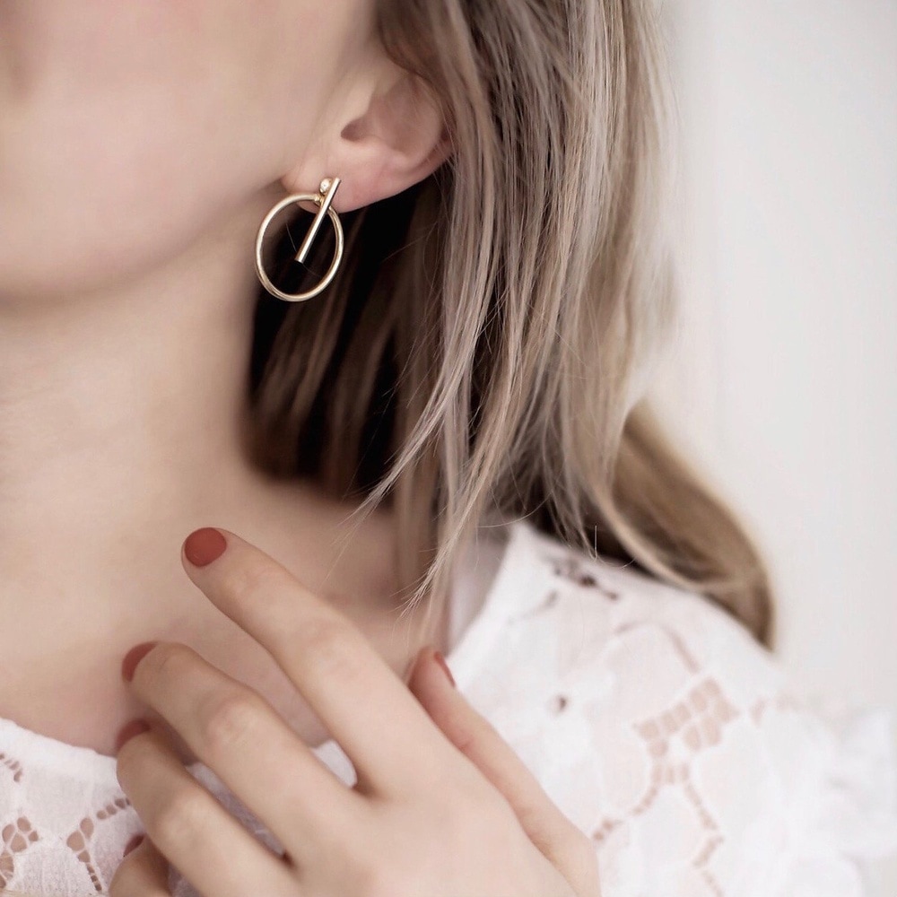 Valeria Boucles d'oreilles à fermoir à poussette 375 Or jaune Boucles d'oreilles