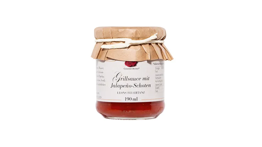 Gourmet Berner Grillsauce mit Jalapeñoschoten 190 ml