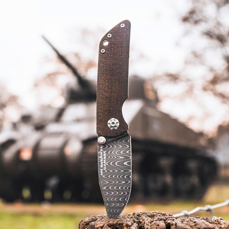 B&ouml;ker Taschenmesser M4 Sherman Damast