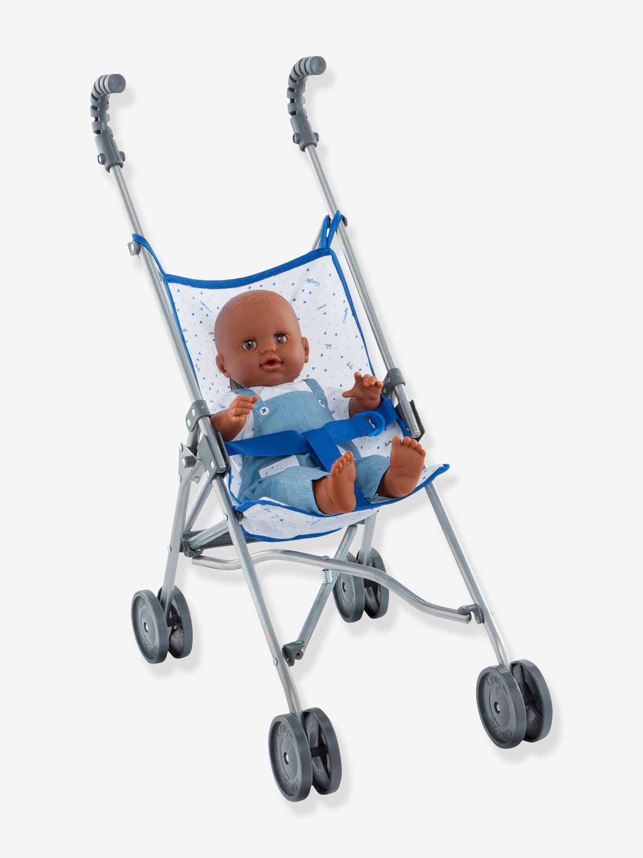 Corolle Puppenbuggy COROLLE für Puppen mit 36 bis 42 cm - weiß/blau