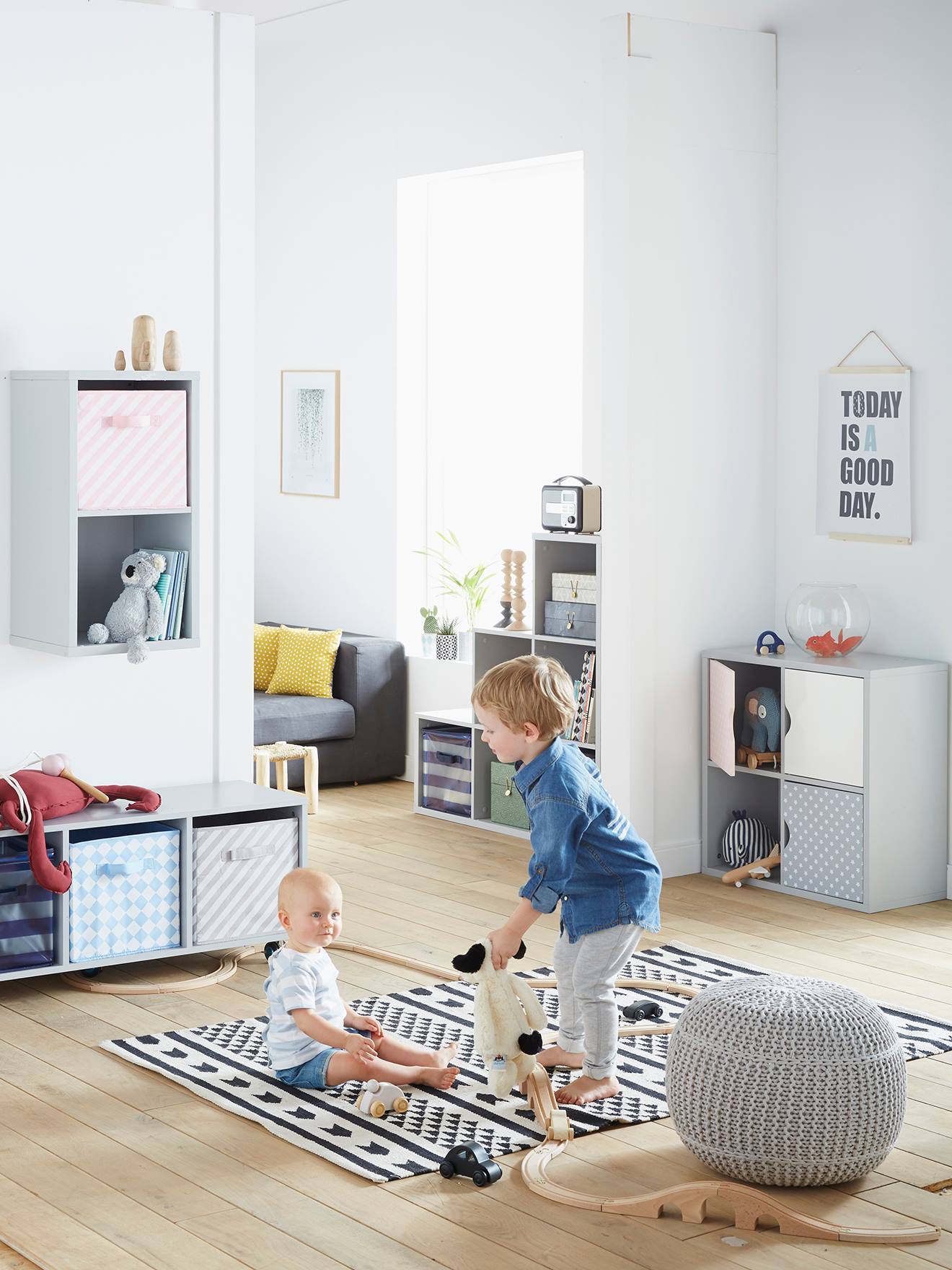 Vertbaudet Kinderzimmer Sideboard mit Rollen - weiß