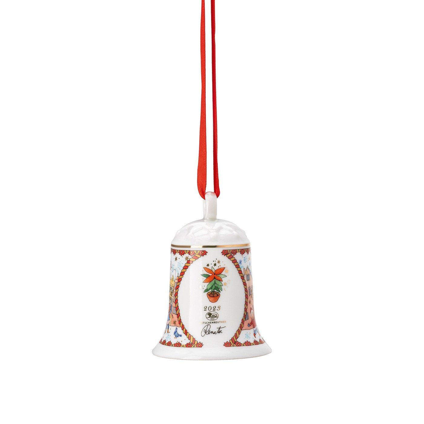 Hutschenreuther Christbaumschmuck Porzellanglocke Weihnachtsglocke 2023 in OVP - 2023 - 1 Stück (1-tlg), Sammelobjekt mit OVP (Originalverpackung)