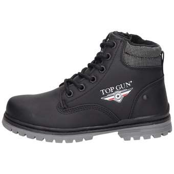 Top Gun Schnür Boots in schwarz