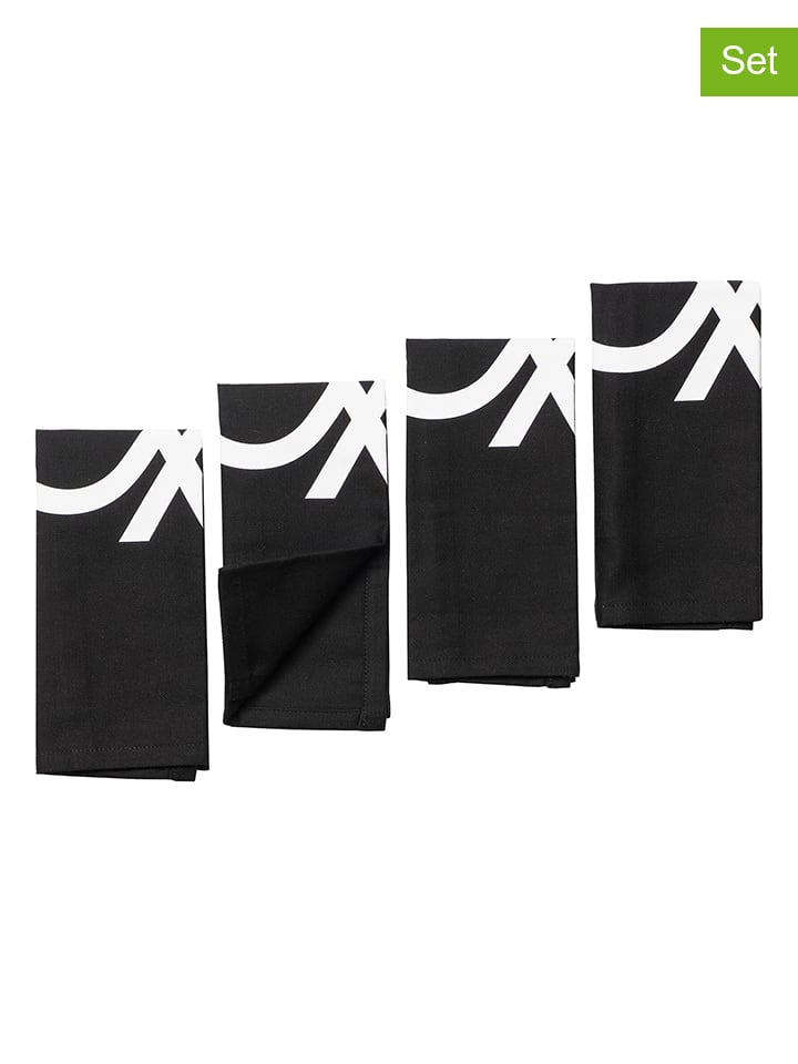 Benetton 4er-Set: Tischsets in Schwarz/ Weiß - (L)45 x (B)30 cm günstig kaufen onesize