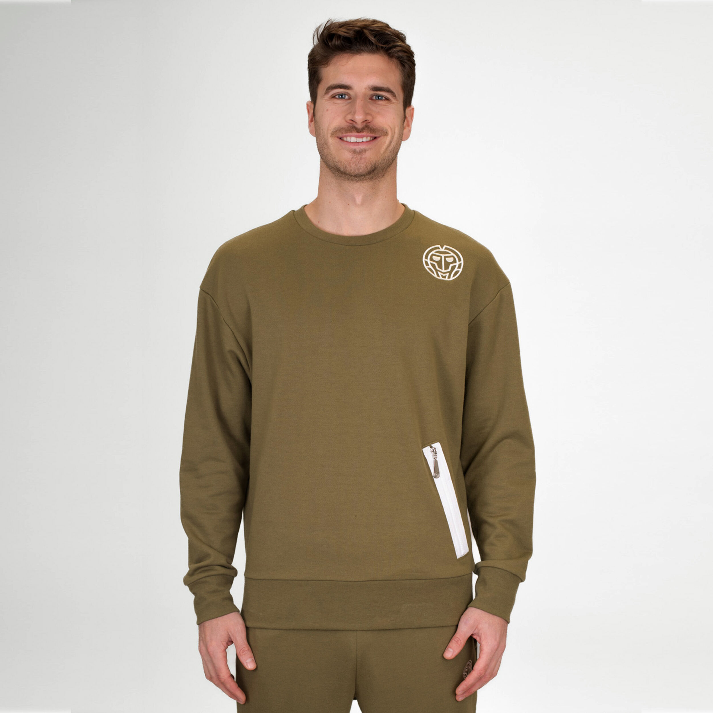Chill Crew Sweatshirt Herren - Oliv