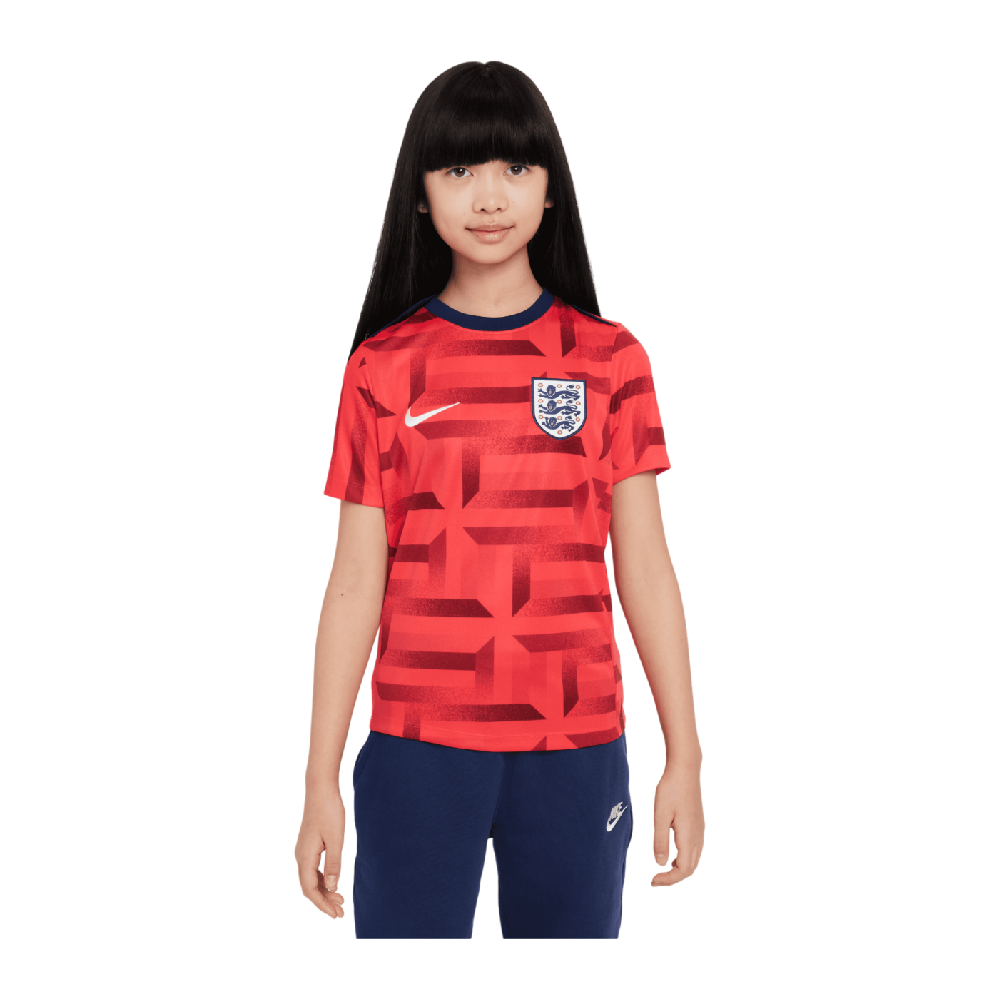 Nike England Prematch Shirt EM 2024 Kids Rot F660