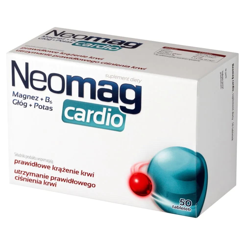 Neomag Cardio, proizvod za podršku cirkulatornom sistemu, tablete