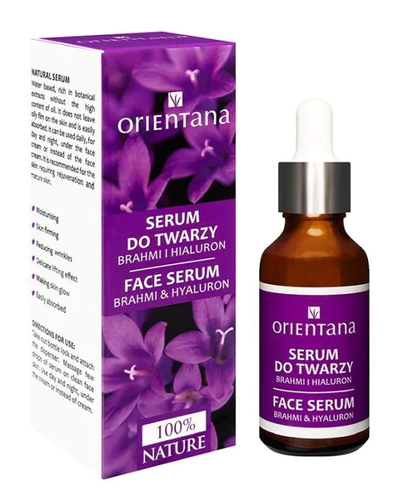 Orientana BIOSerum Brahmi i serum za lice sa hijaluronskom kiselinom
