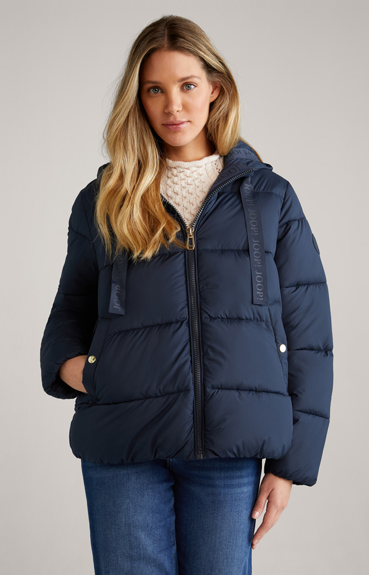 Oversized-Steppjacke in Navy