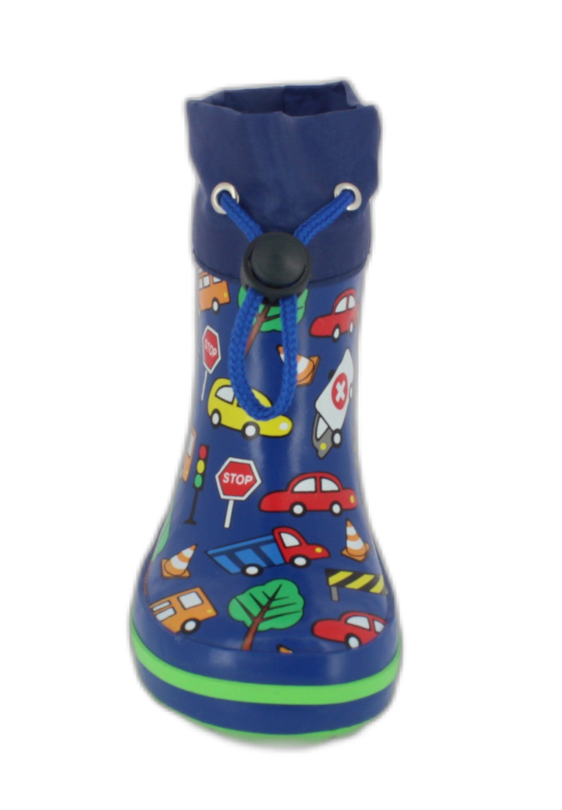 Beck Kleinkinder Gummistiefel Traffic mit Warmfutter, Kurzschaft- Gummistiefel (für Jungs, für warme Füße bei Nässe und Kälte) wasserdicht, aus Naturkautschuk, leichte flexible Sohle