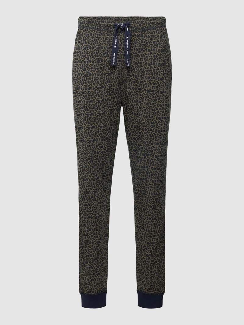 Sweatpants mit Allover-Muster Modell 'MIX IT UP!' in olivgrün