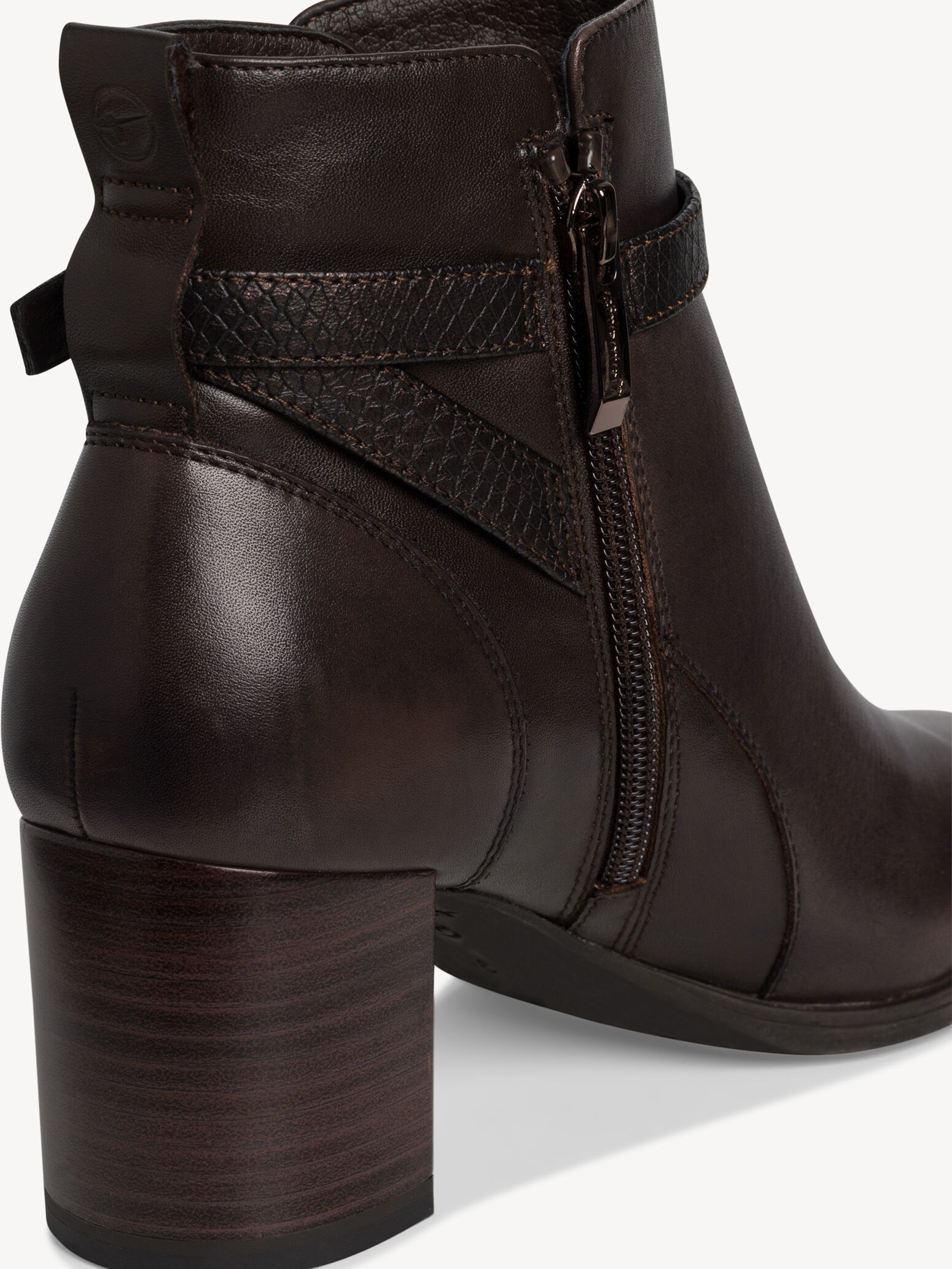 Bottine en cuir - marron