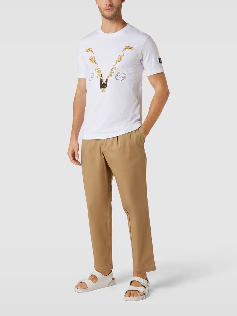 Bundfaltenhose mit Stretch-Anteil Modell 'etna' in beige