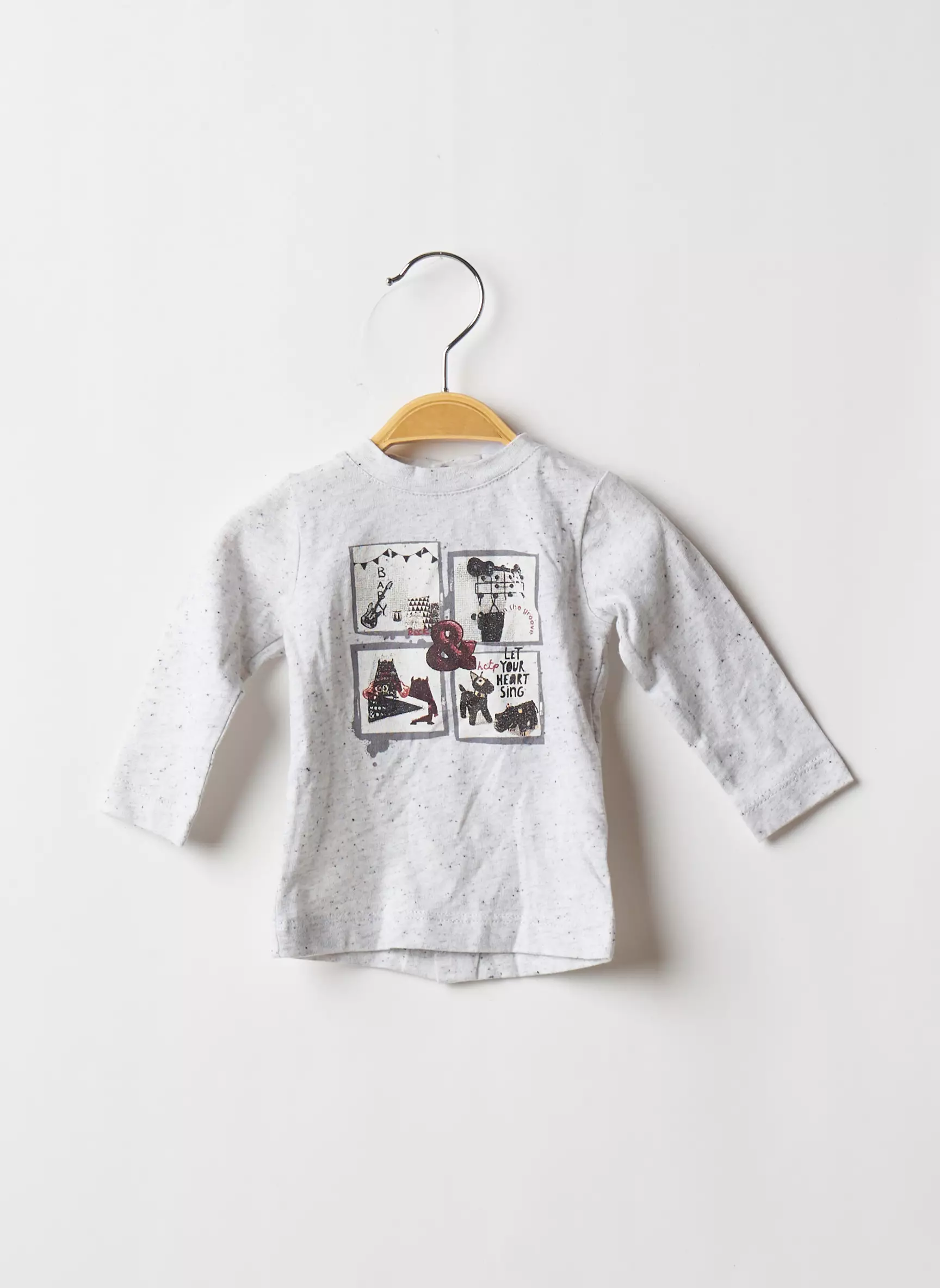 3 Pommes Tshirts Garcon couleur gris