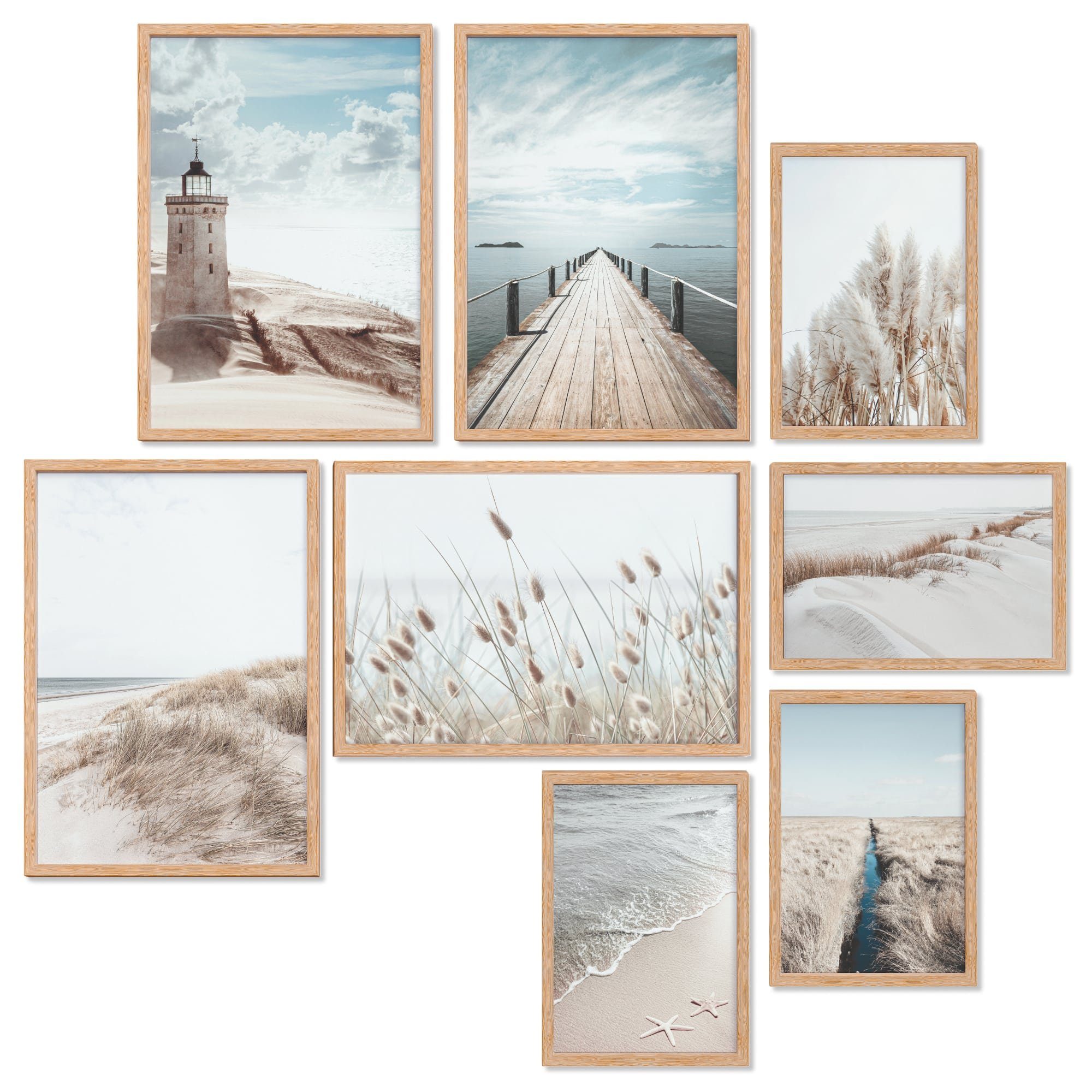 Heimlich Poster Set als Wohnzimmer Deko, Bilder DIN A3 & DIN A4, Summer Vibes, Landschaften