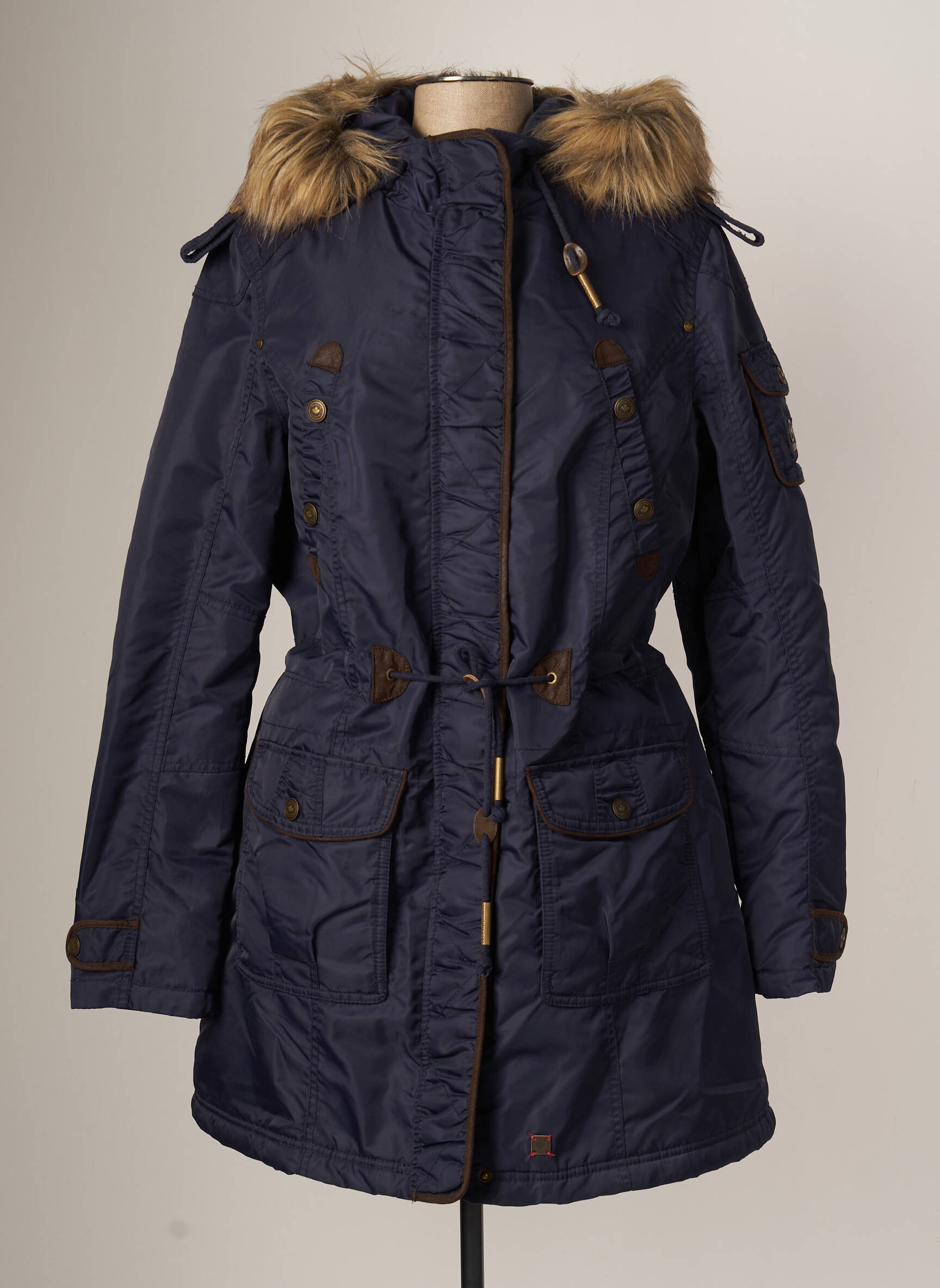 Red Point Parkas Femme couleur bleu